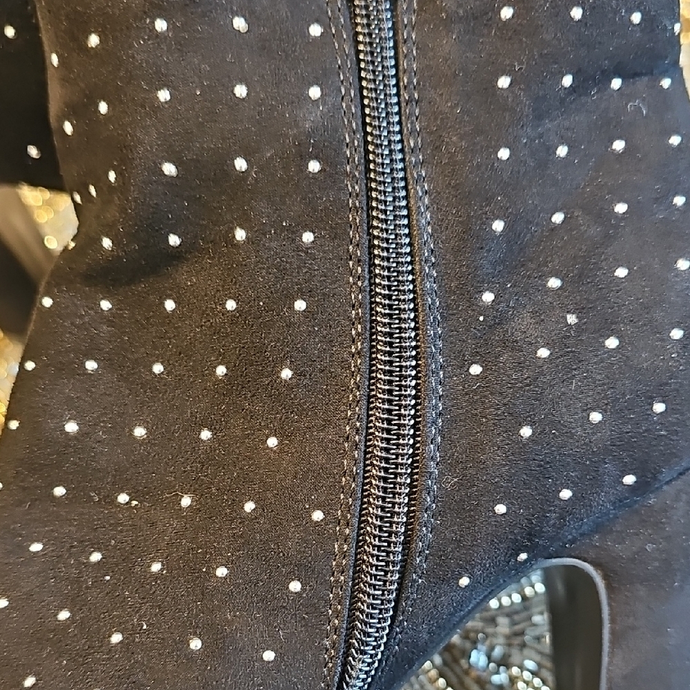 Chic Black Studded Ankle Booties - Picture 4 of 8